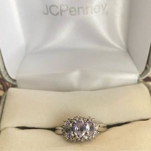 Sterling Silver Amethyst Ring Size 7